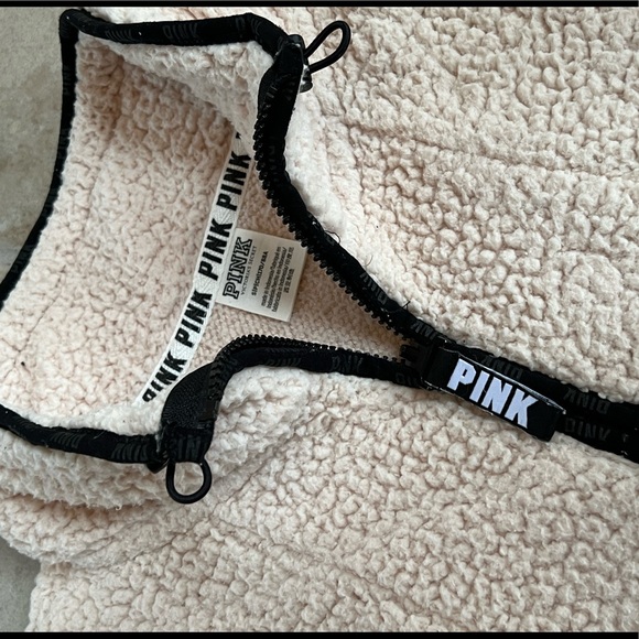 ❤️PINK Victoria’s Secret❤️ Sherpa Quarter Zip - Picture 4 of 11